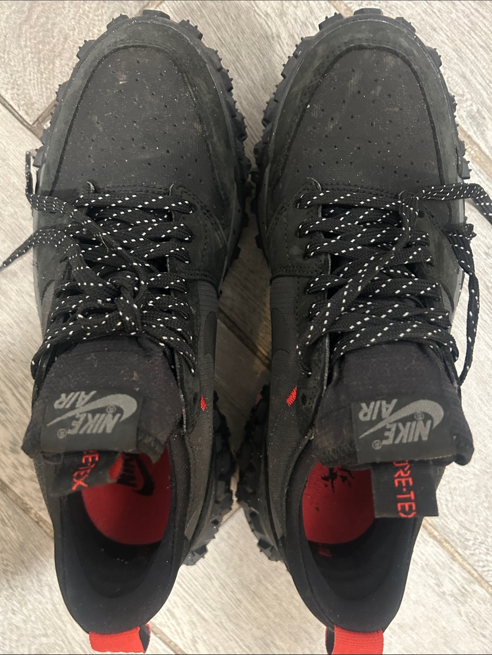 Nike Black Sneakers with Red Accents